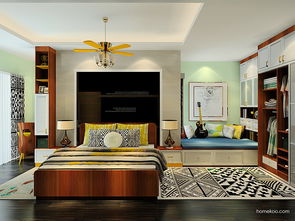 臥房裝修效果圖 新實用主義家具臥房效果圖a22873 尚品宅配