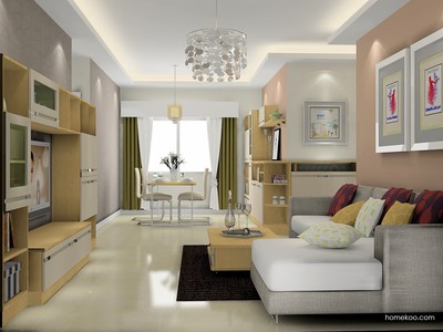 客餐廳裝修效果圖_丹麥本色II家具效果圖G17470_尚品宅配